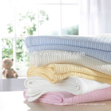 15PKBL04 2017 knitted cable pure cotton baby sleeping throw blanket